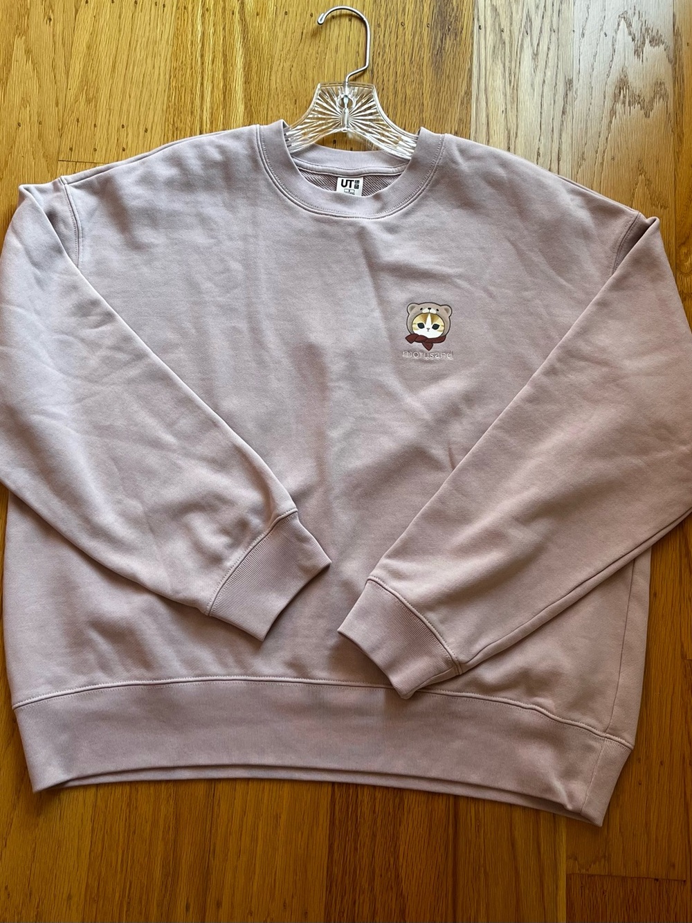 Uniqlo Mofusand Lilac-Pink Crewneck Sweatshirt size Small NWT loose fit - Picture 12 of 12